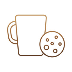 coffee mug icon over white background vector illustration