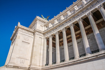 National Monument to Victor Emmanuel II (Altare della Patria) built in honour of Victor Emmanuel. Rome. Statue of Victor Emmanuel II.