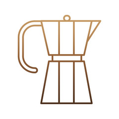 italian coffee maker icon over white background vector illustration