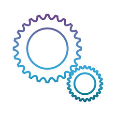 gear wheels icon over white background vector illustration