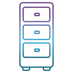 drawers icon over white background vector illustration