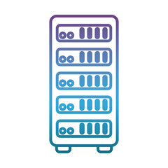 data center icon over white background vector illustration