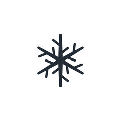 Vector snowflake silhouette