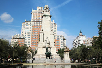 Fototapeta na wymiar The Plaza de España Spain square, Madrid, Spain