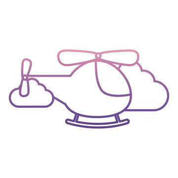 helicopter toy icon over white background vector illustration