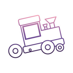 train toy icon over white background vector illustration