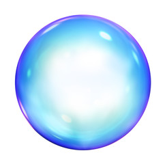  Soap Water Bubble, 3d render illustration, include path