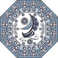 Graphic illustration with ceramic tiles 18