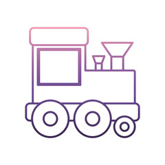 train toy icon over white background vector illustration