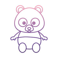 Obraz premium cute bear icon over white background vector illustration