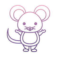 cute mouse icon over white background vector illustration