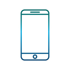 smartphone device icon over white background vector illustration