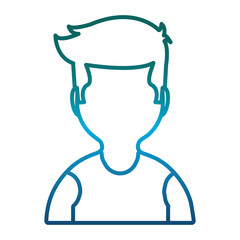 avatar man icon over white background vector illustration