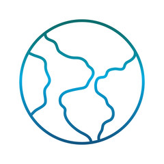 Obraz na płótnie Canvas earth planet icon over white background vector illustration