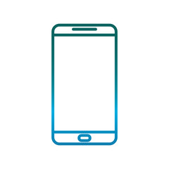 smartphone device icon over white background vector illustration