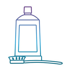 toothbrush and toothpaste icon over white background vector illustration