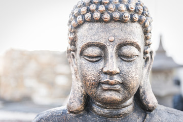 Statue visage de bouddha