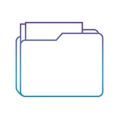 document folder icon over white background vector illustration