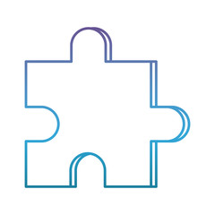 jigsaw puzzle icon over white background vector illustration