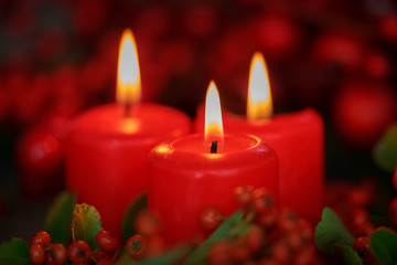 Red Christmas candles