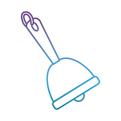 bell icon over white background vector illustration