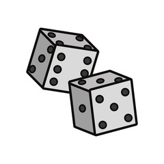 colorful  dice over white background  vector illustration