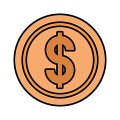 colorful  bitcoin over white background vector illustration