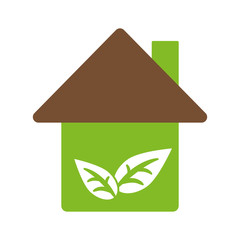 Eco house symbol icon vector illustration graphic design