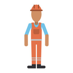 Worker avatar full body icon vector illustration graphic design