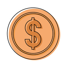 colorful  bitcoin over white background vector illustration