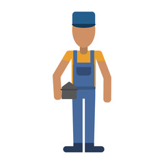 Carpenter avatar full body icon vector illustration graphic design