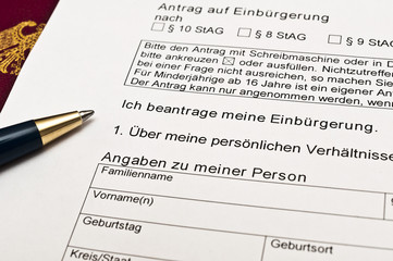 Antrag Einb&uuml;rgerung BRD