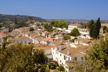 Fototapeta na wymiar Beautiful cityscape in Óbidos. Portugal.