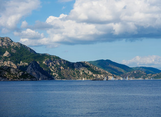 Marmaris, Turkey: 30 Oct 2017, scenery of the ocean Marmaris