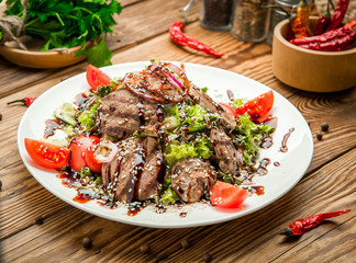 Traditional Georgian cuisine, grilled meat