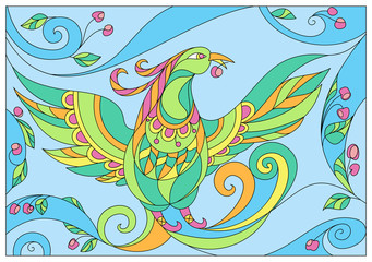 Obraz premium Abstract bird summer in pastel colours