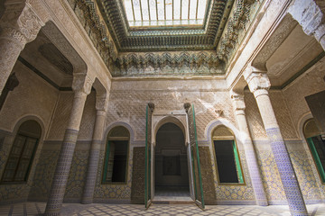 Telouet Kasbah palace building inside
