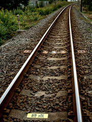 Obraz premium レール、直線、単線。