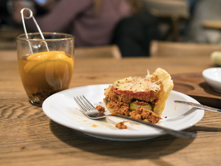 Fruit hour and vegetable pie