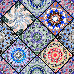 Colorful floral seamless pattern