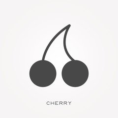 Silhouette icon cherry