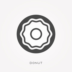 Silhouette icon donut