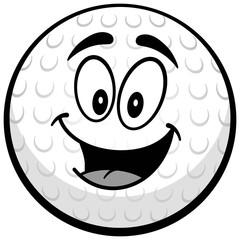 Golf Ball Mascot Illustration