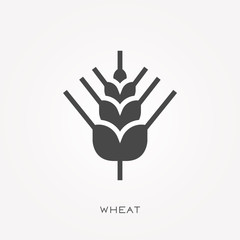Silhouette icon wheat
