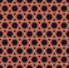 Seamless geometric pattern. Elements of round shape, located on a dark background.
