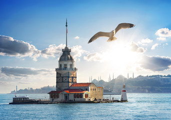 Naklejka premium Maiden Tower w Turcji