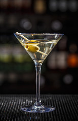 Close up of martini cocktail