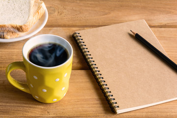 Good morning black coffee cup