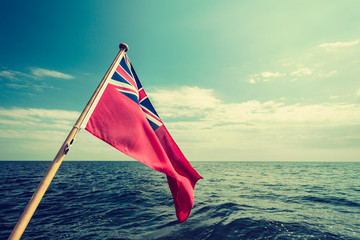 uk red ensign the british maritime flag flown from yacht