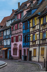 Fototapeta na wymiar Old city of Colmar, the capital of Alsatian wine, Haut-Rhin, France